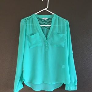 Teal blouse